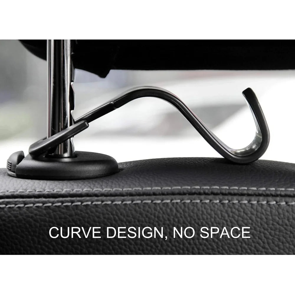 2/4/8 PCS Car Seat Back Hook Universal Car Single Hook Hanger Headrest Storage Hanger lifestyle view