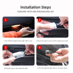 HD LED Welcome Light Car Door Projector Lamps for Peugeot Models | Carbon Fiber Bla additional angle