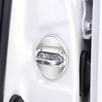 4PCS Stainless Steel Car Door Lock Cover Anti Rust Protective Buckle Sticker Decals Fo close-up view