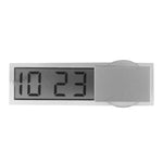 LCD Display Mini Portable Electronic Window Clock with Suction Cup Watch Car Interior close-up view