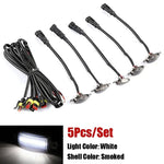Universal LED Car Front Grille Lights | Eagle Eye Lamp with Harness for Pickup, Off additional angle