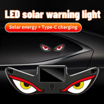 Solar Demon's Eye Car Dynamic Eyes LED Light Blinking Moving Eyes Car Lights Ambience Lamp Decoration No Wiring Required