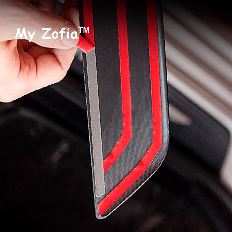For Leapmotor T03 2025 2026 Car Door Strip Threshold Sill Protector Cover Carbon Fiber A detail view