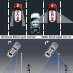 2Pcs Round Frame Convex Blind Spot Mirror Safety Driving Wide-angle 360 Degree Adjustable Clear Rearview Mirror Car Accessories