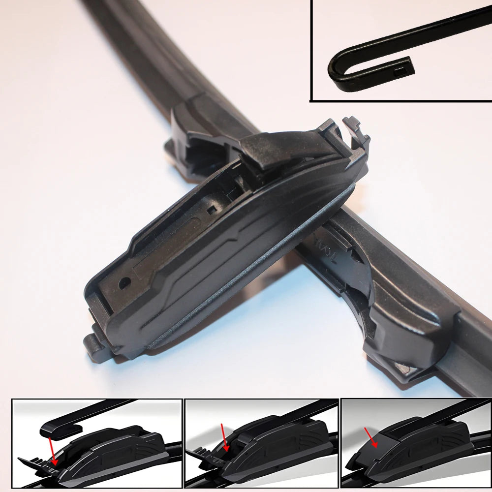 For Nissan Qashqai J11 2013-2020 Front Wiper Blades | Dual Rubber Beam additional angle