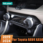 Car Center Console Air Conditioning AC Switch Button Panel Frame Trim For Toyota RAV4 XA50 2019 2020 2021 2022 2023 2024 Hybrid