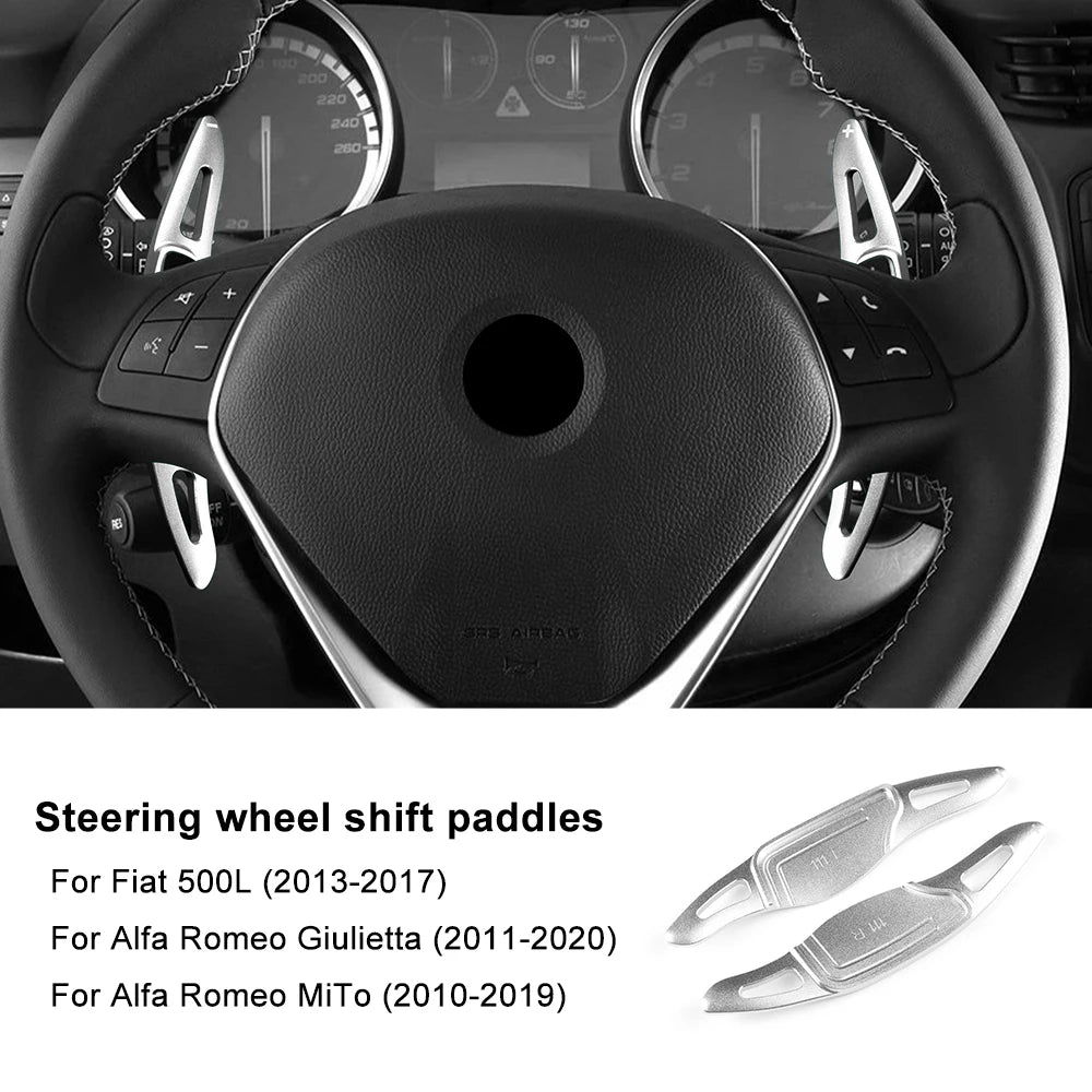 For Alfa Romeo Giulietta MiTo 2011-2019/Fiat 500L 2013-2017 Car Steering Wheel Shift Paddle DSG Extension Shifter Gear Stickers