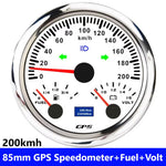 85mm 3 in 1 GPS Speedometer, Fuel Level Gauge, and Voltmeter | 12V/24V for Car, Marin alternate view