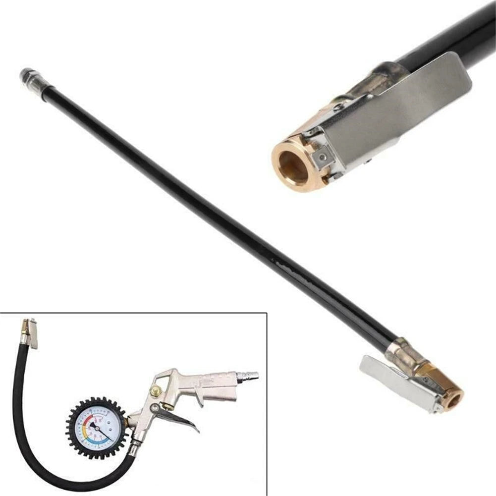 Portable Air Tyre Inflator Hose | Rustproof Auto Pump Gauge Connector alternate view