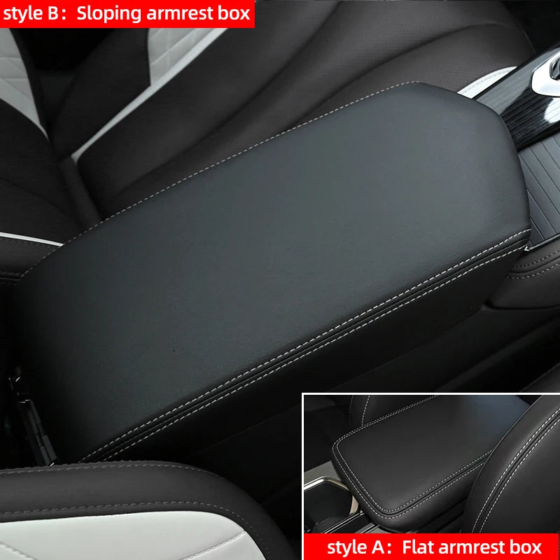 Central Control Armrest Storage Box leather cover Interior Accessories Fit For Geel additional angle