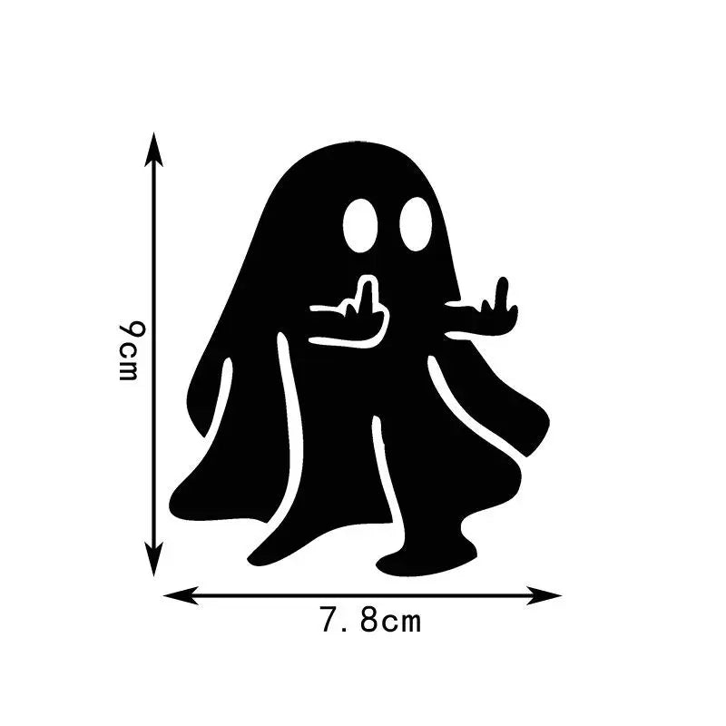 Funny Middle Finger Ghost Motorcycle Car Sticker Waterproof Weather Proof Decal for A alternate view