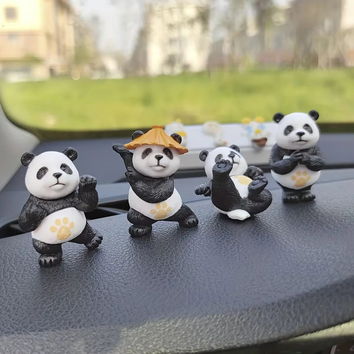 Panda Car Ornaments Set 4 Pcs