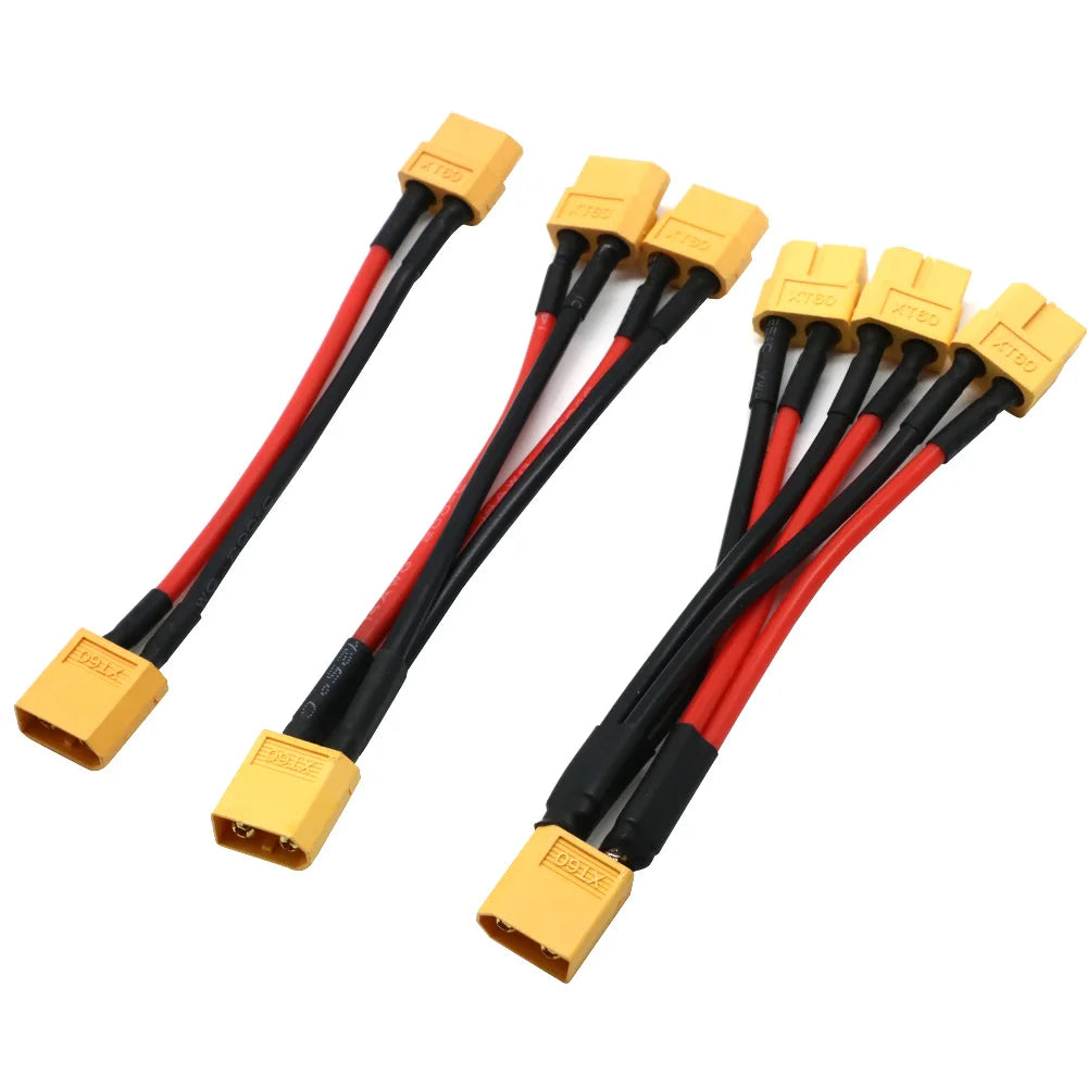 XT60 Parallel Battery Connector Y Splitter 14AWG Silicone Wire lifestyle view