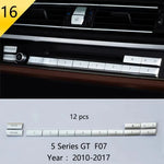 For BMW 5 Series GT F07 528 535i Carbon Fiber Car Styling Center Console Lid Armrest Box Trim Protective Cover Auto Accessories