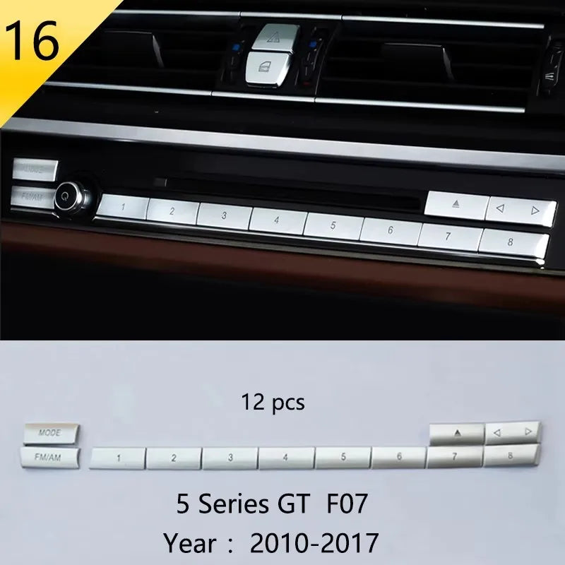 For BMW 5 Series GT F07 528 535i Carbon Fiber Car Styling Center Console Lid Armrest Box Trim Protective Cover Auto Accessories