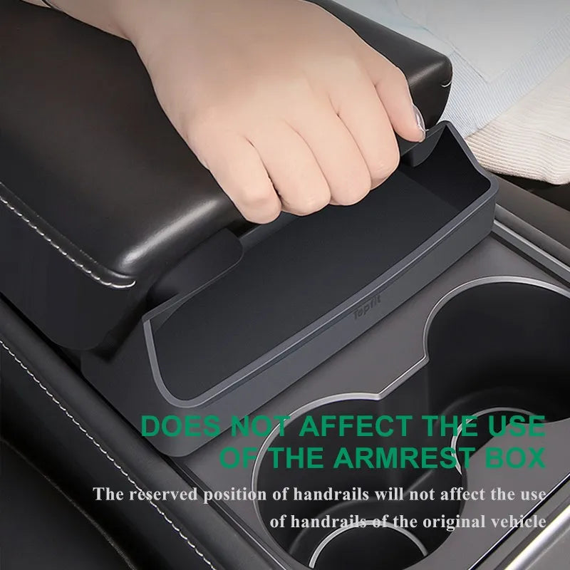 For Tesla Model 3 Model Y Accessories 2023 Central Control Armrest Box Phone Pocket C alternate view