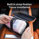 Premium Leather Car Tissue Holder Seat Back Hanging Napkin Dispenser for Armrest Univ lifestyle view