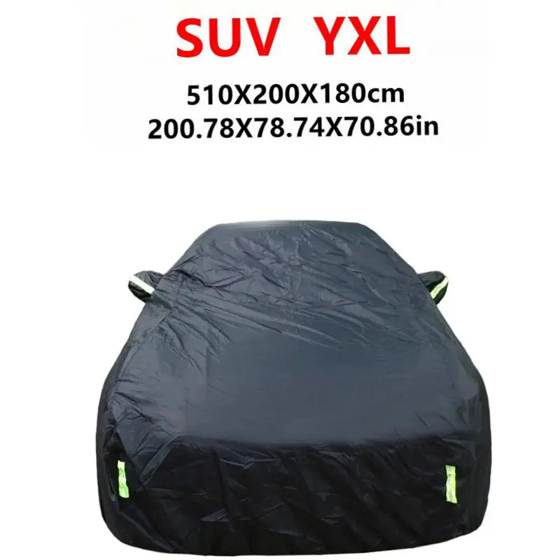 Universal Full Car Cover | Outdoor Sun Snow UV Protection for SUV Sedan S-XXL additional angle