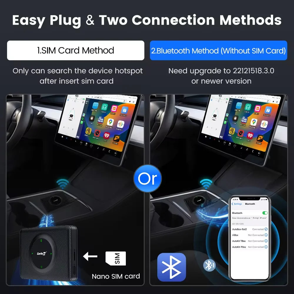 CarlinKit Wireless CarPlay Android Auto For Tesla Model 3 Model X Y Model S Auto Connect detail view