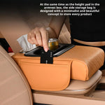 Car Armrest Cushion Organizer PU Leather Center Console Pad additional angle