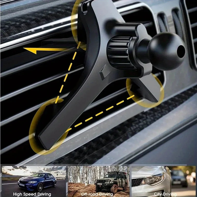 Car Phone Holder Air Vent Clip Mount 17mm Ball Head lifestyle view