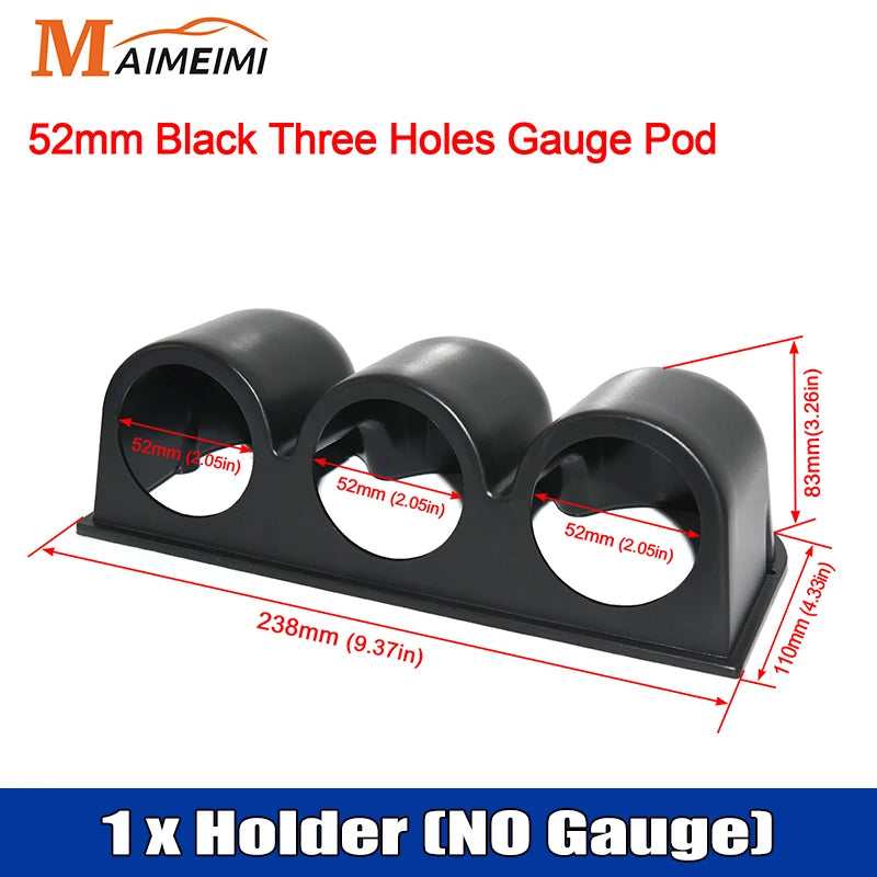 52mm Universal Car Gauge Set | Water Temp Oil Pressure Tachometer Boost Vacuum Voltmet close-up view