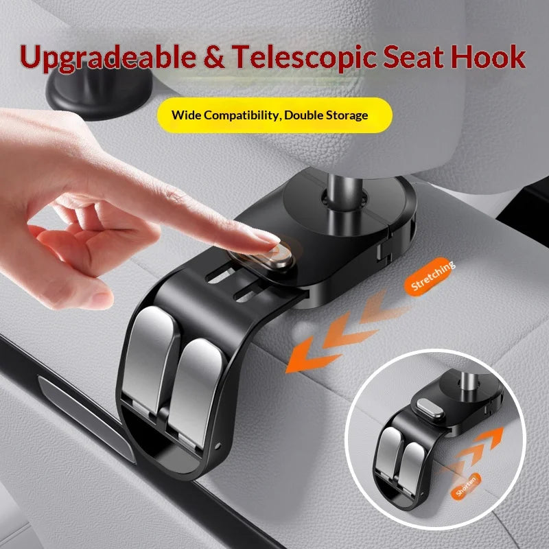 Car Seat Back Hook Headrest Hidden Mount Organizer Hanger