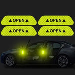 4PCS Reflective Car Door Sticker Safety Opening Warning Reflector Tape Decal Car Exte alternate view