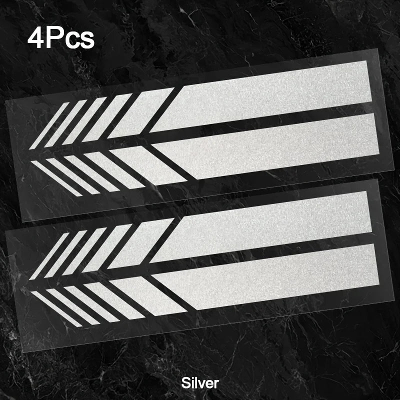 Classic JDM Reflective Stripes Vinyl Decal Kit | 4pcs Self-Adhesive Car Body Stickers detail view