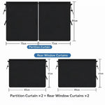 Car Privacy Curtain Window Shade Blackout Sunshade for Travel Camping Sleep Vehicle Side detail view