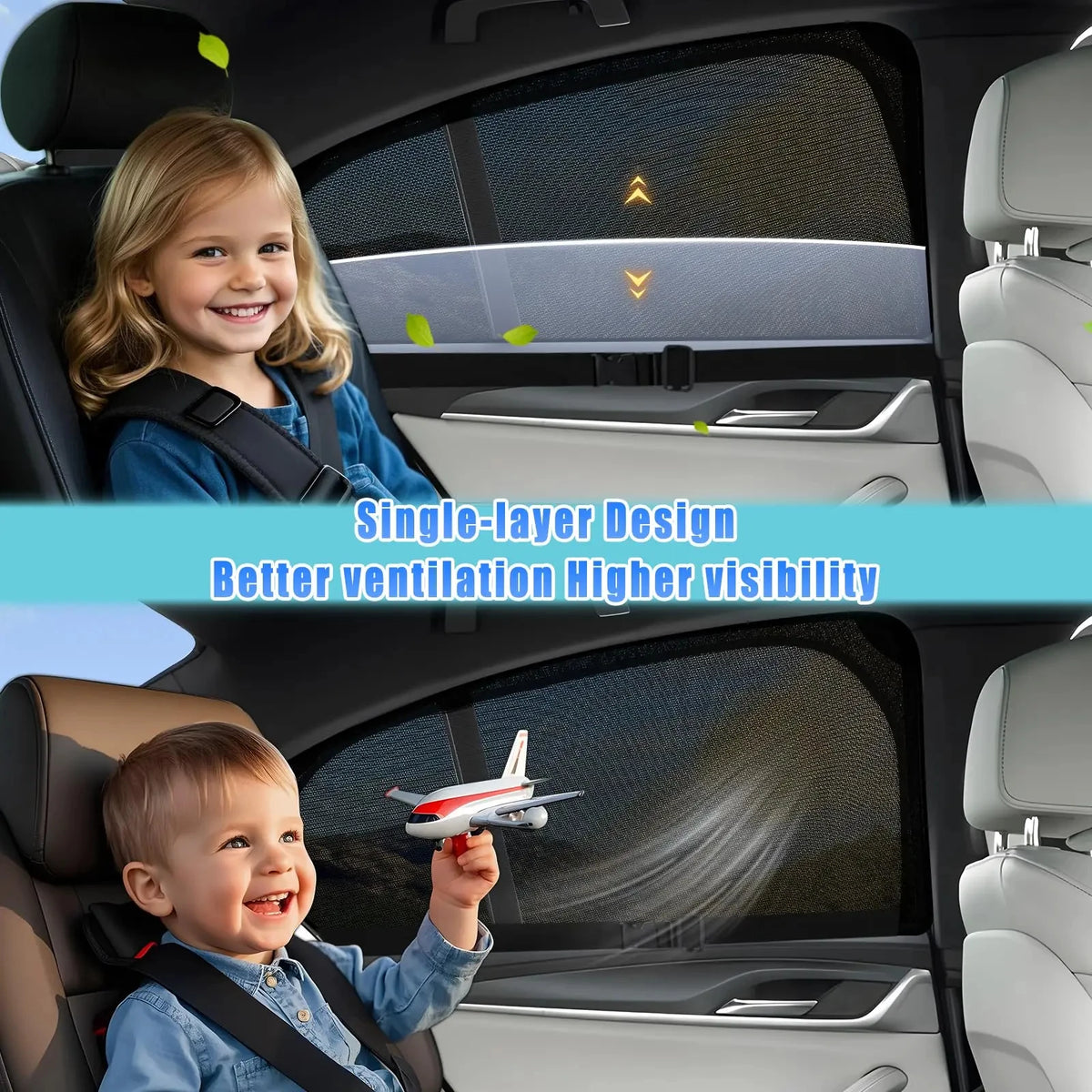 Car Window Mesh Sunshade Heat insulation and Sun Protection Strong Magnetic Sunshade Sui detail view