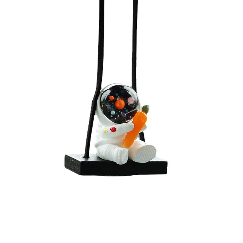 JSNY Car Pendant Funny Astronaut Cartoon Pendant Car Rearview Mirror Pendant Car Interior Decoration Car Rearview Mirror Hanging