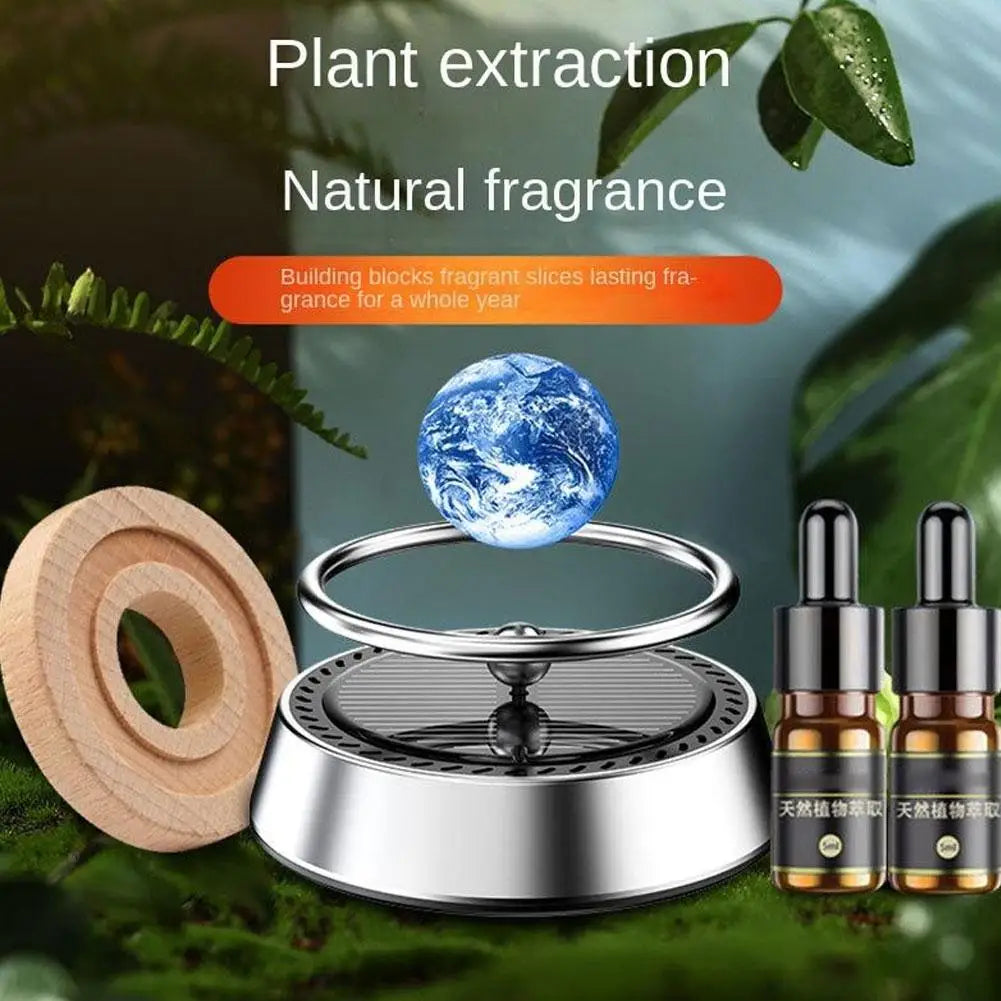 Solar Floating Planet Car Aromatherapy Diffuser Gravity Metal Scent Long-Lasting High-End Rotation Interior Sensing Z6C8