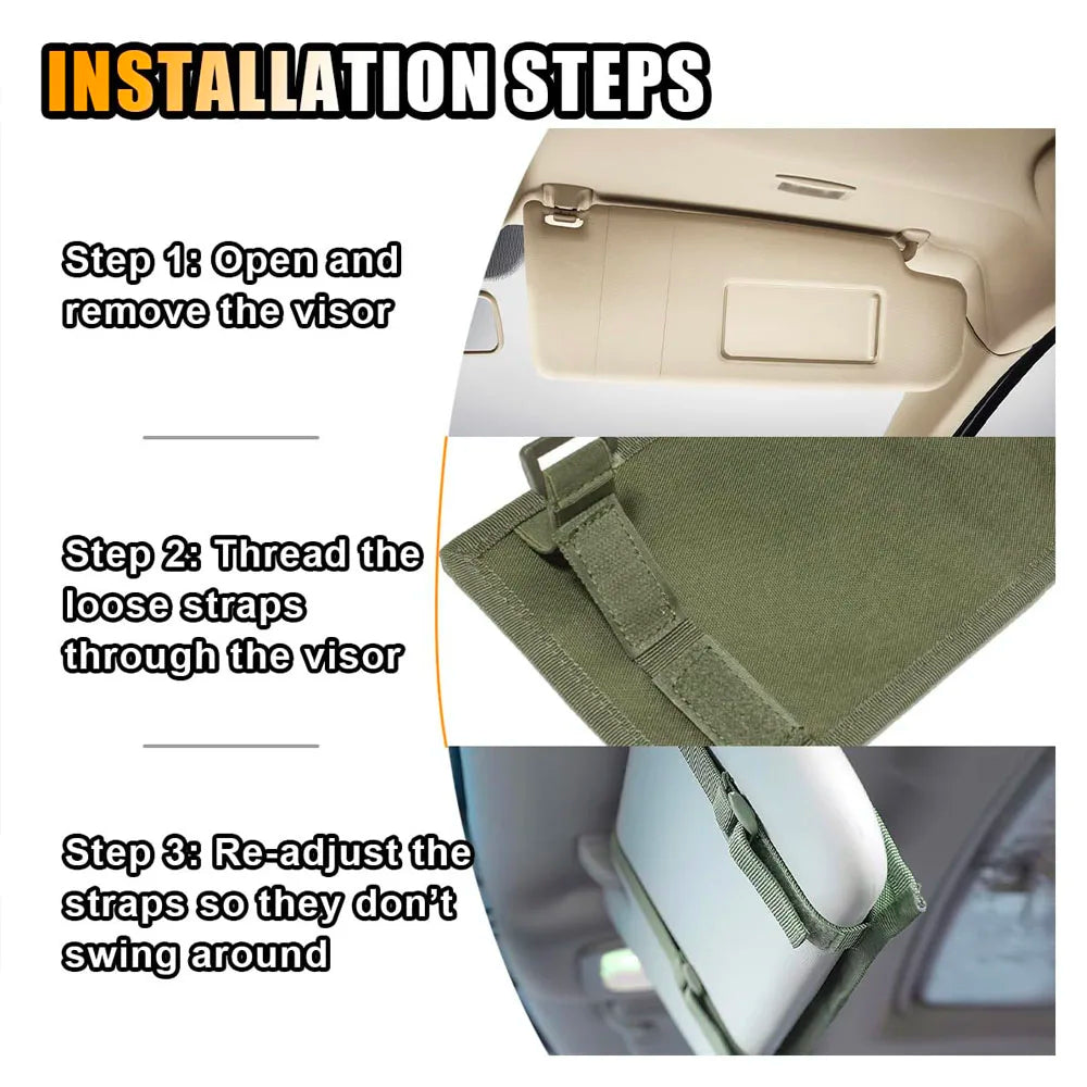 Sun Visor Storage Bag Car Organizer for Pickup Trucks SUVs lifestyle view