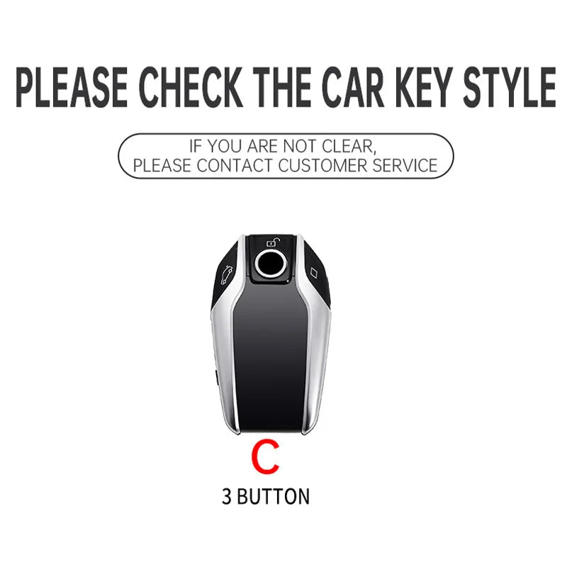 Metal Car Key Cover Fob Case Shell for BMW G30 G12 G11 G32 G31 5 7 Series I8 I12 I15 alternate view