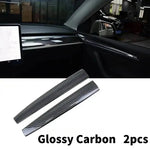 Car Dashboard Cover For Tesla Model 3 Y Door Dash Trim Panel Carbon Fibre ABS Interio alternate view