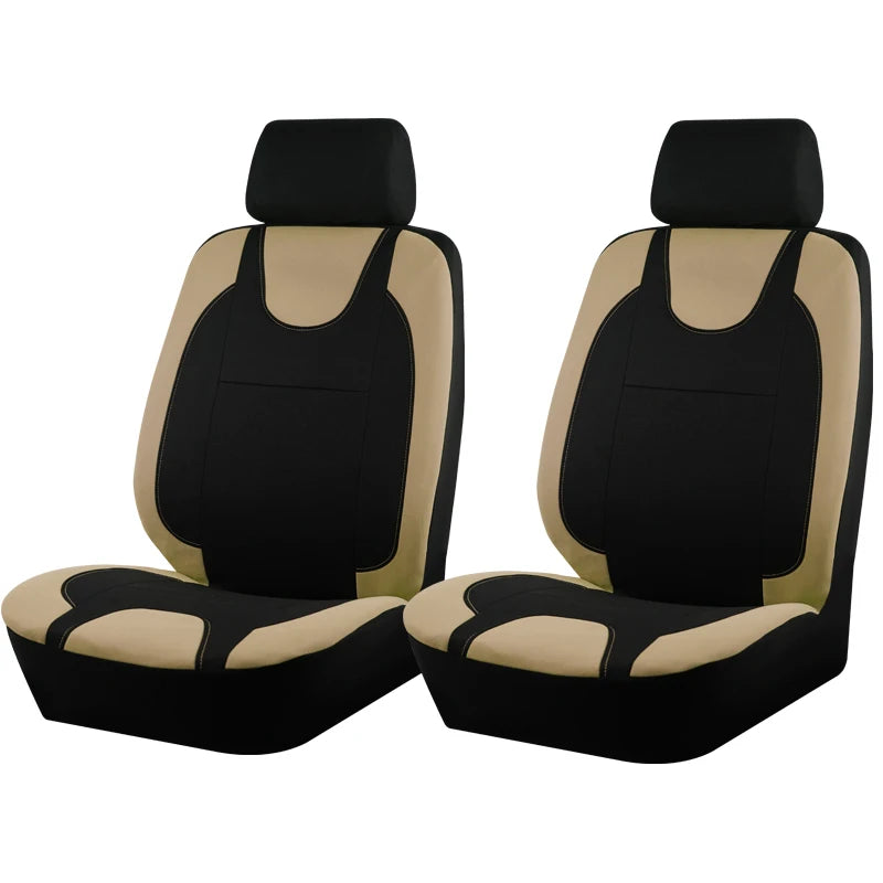Universal Breathable Polyester Fabric Seat Covers Full Set Fit For Most Car SUV Truck Va detail view