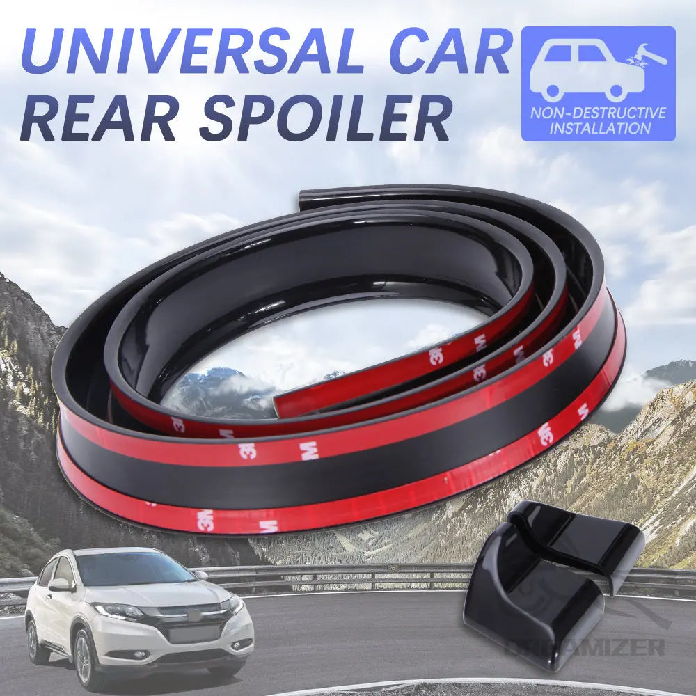 1.5M Universal Roof Spoiler Car-Styling 5D Carbon Rubber Tail Spoiler PU Brazing DIY Refit Spoiler Suitable By Some Type Of Car