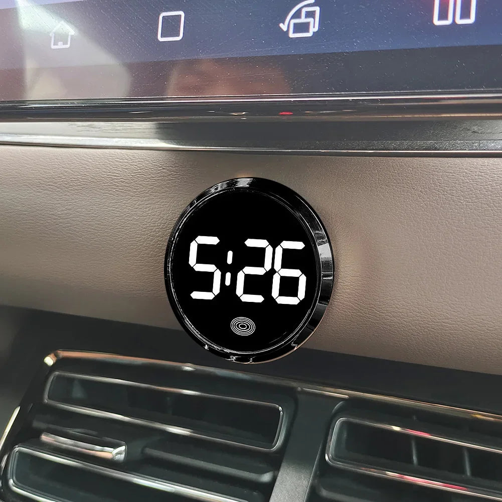 Touch Screen Car Clock | LED Luminous Electronic Watch for Most Vehicles lifestyle view