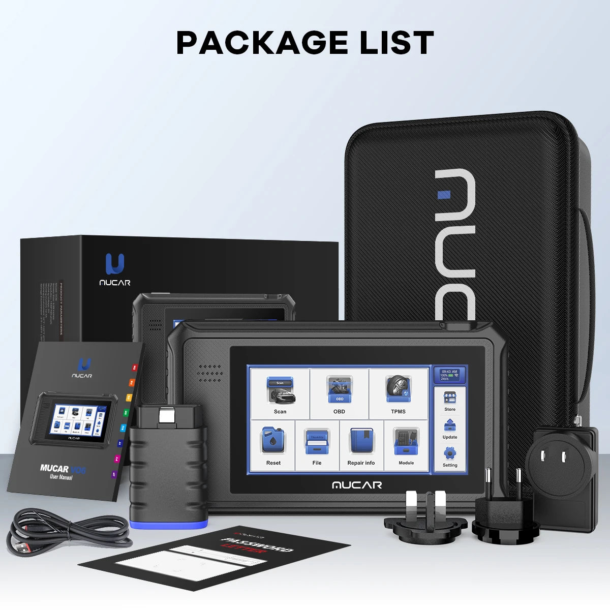 MUCAR VO6 OBD2 Scanner Diagnostic Tools 28 Reset Services 2024 Bidirectional Scan Tools Full Systems Auto Diagnostic Scanner