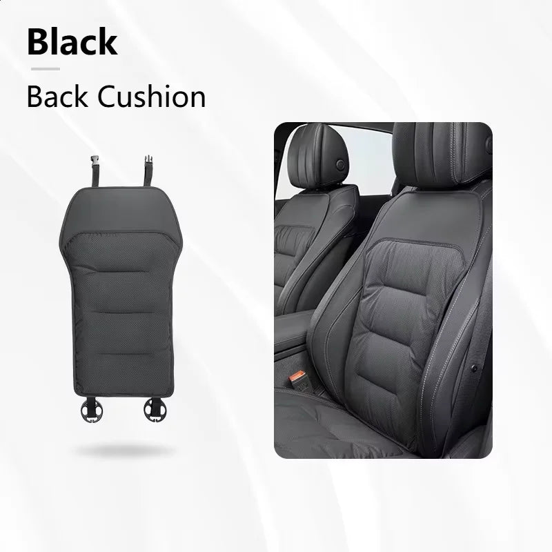 New Car Seat Cushion Waist Cushion for Most Cars Breathable and Ventilated Nappa Leather All Season Seat Cushion