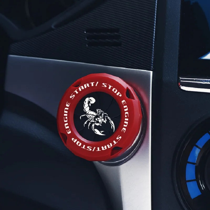 Car Engine start Button Cover Car Interior Decor Engine Ignition Start Switch Protective Cover Motorcycle Start Ring