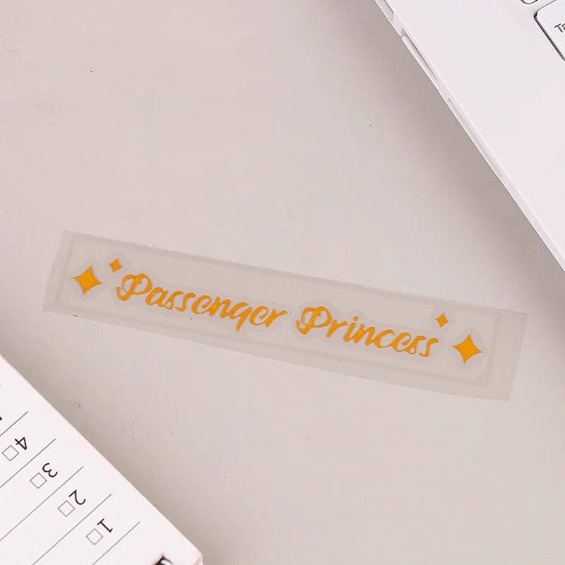 Passenger Princess Star Mirror Decal | Personalized Car Rearview Mirror Sticker lifestyle view