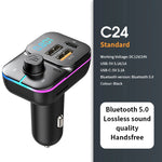Bluetooth 5.0 FM Transmitter Handsfree Car Radio Modulator MP3 Player With 22.5W USB Sup detail view