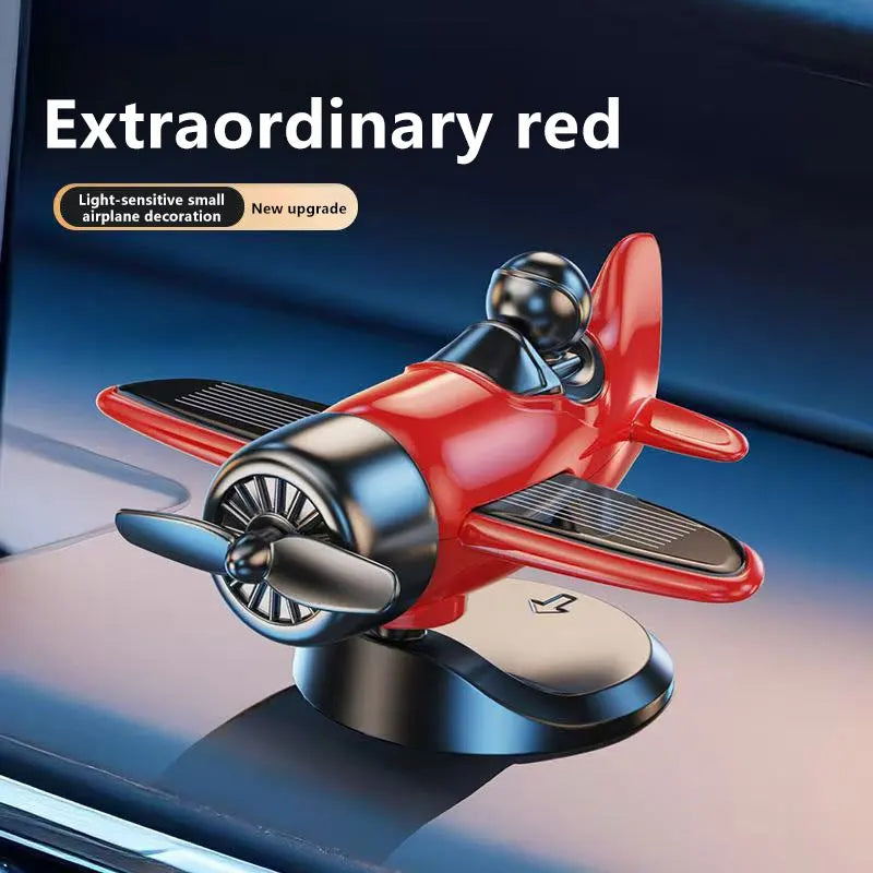 Lenovo Solar Powered Rotating Airplane Car Dashboard Ornament 360° Auto Spin Decor Ai alternate view