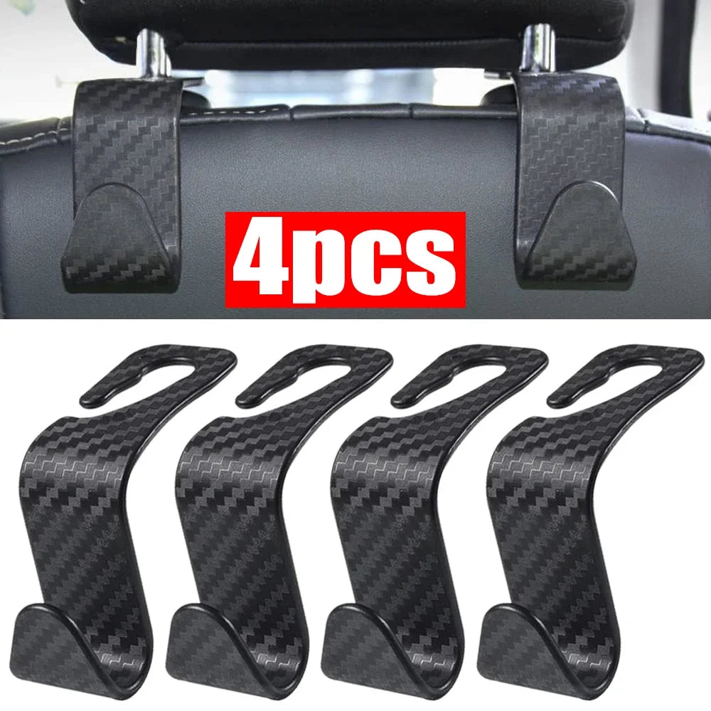 Universal Car Seat Headrest Hook | Auto Back Seat Storage Organizer Hanger close-up view