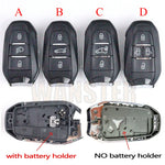 3 4 BT Car Key Fob Case Shell Housing for Peugeot 308 408 508 2008 3008 4008 5008 for Citroen C4 C4L