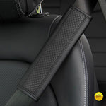 PU Leather Embossed Car Seat Belt Shoulder Cover