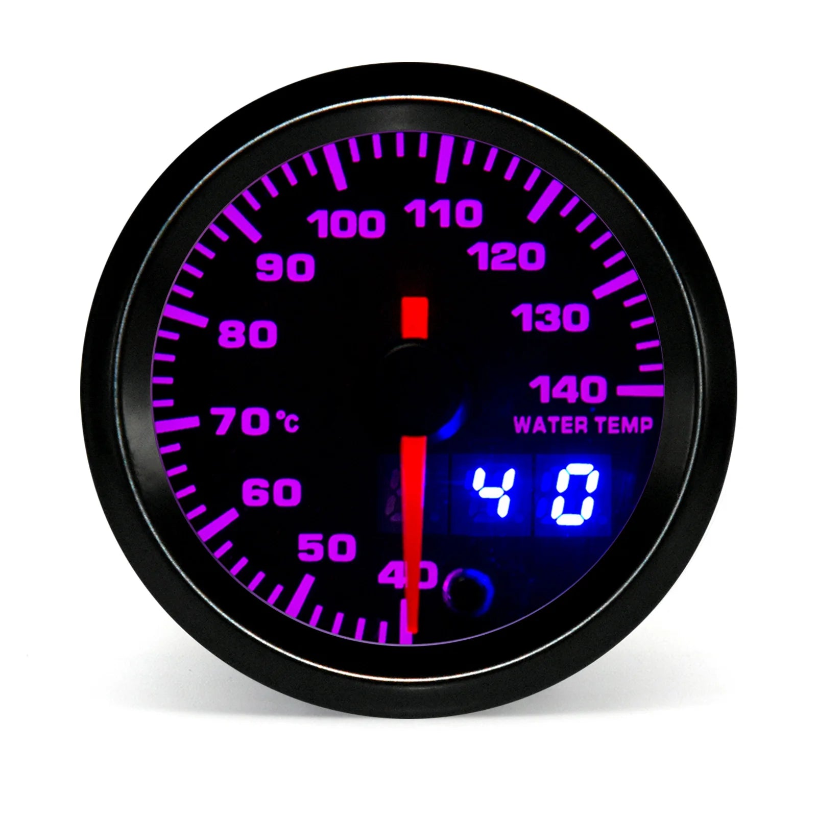 52mm 7 Color LED Dual Display Gauge | Boost PSI BAR Water Oil Temp Pressure Voltmeter alternate view