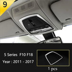 Car Interior Front Reading Lampshade, Lamp Decoration Frame For BMW 5 Series F10 F11 F close-up view
